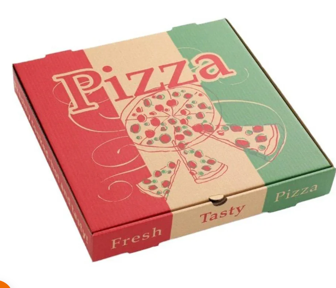 12'' Pizza Box Brown Printed 12