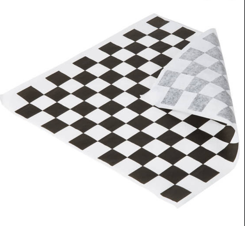 Black & White Check Sandwich/Grease Paper x 5000 Sheets